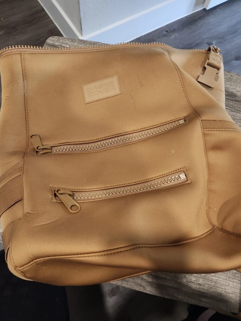 Dagne Dover Indi Neoprene Diaper Backpack Large - Camel Brown